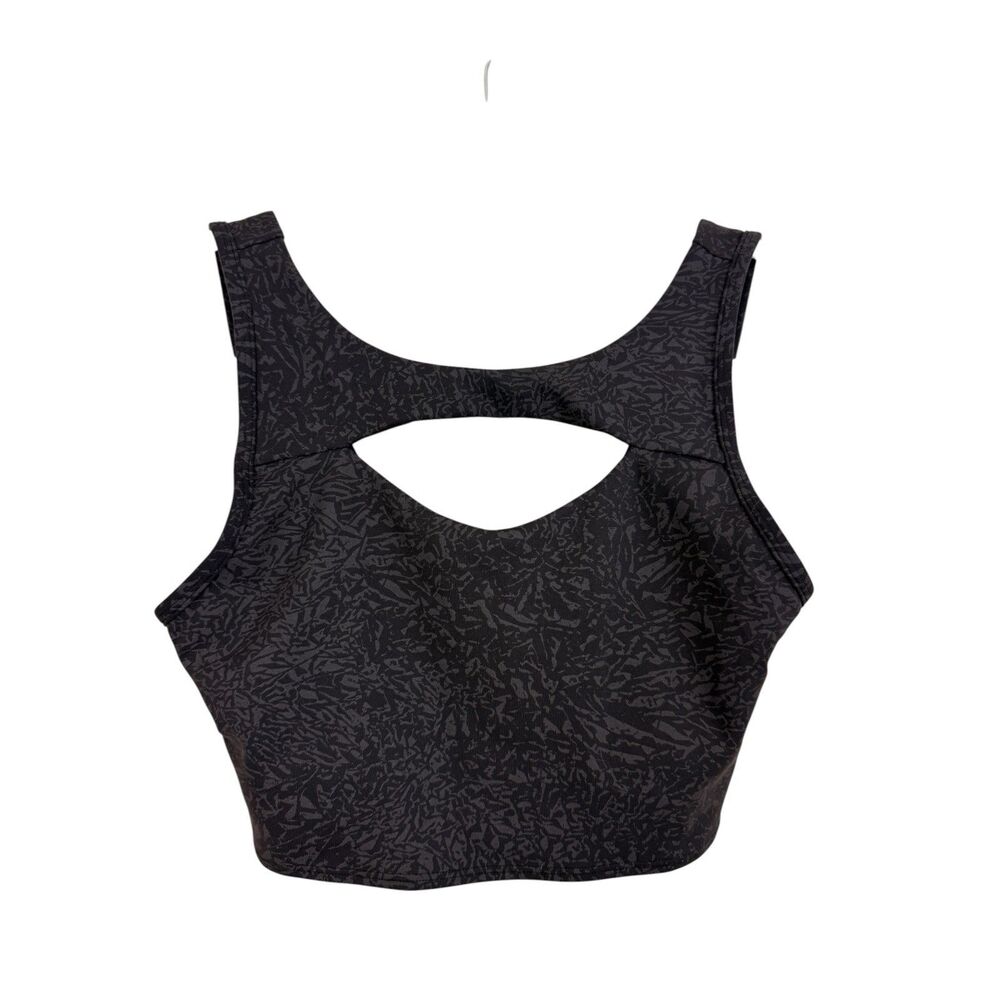 Lululemon Everlux Cut Out Sports Bra Size 6 Black Print